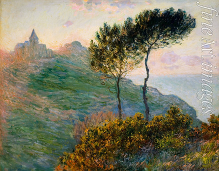 Monet Claude - Die Kirche von Varengeville im Gegenlicht
