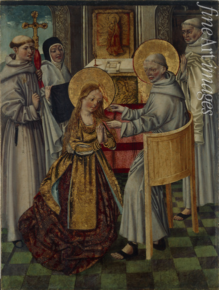 Schwäbischer Meister - Eintritt der Heiligen Klara ins Kloster