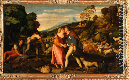 Palma il Vecchio Jacopo der Ältere - Jakob und Rahel