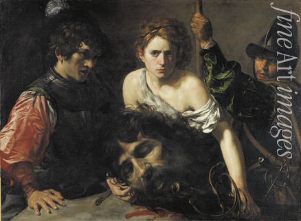 Valentin de Boullogne - David with the Head of Goliath and two Soldiers
