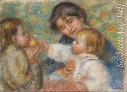 Renoir Pierre Auguste - Kind mit Apfel (Gabrielle, Jean Renoir und ein kleines Mädchen)