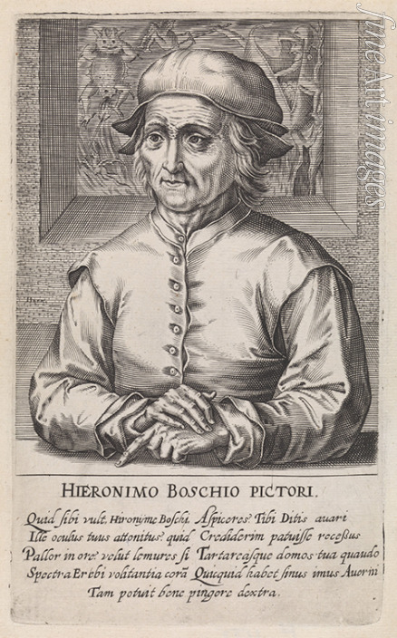 Hondius Hendrik the Elder - Portrait of Hieronymus Bosch. From Pictorum aloquot celebrium præcipué Germaniæ Inferioris