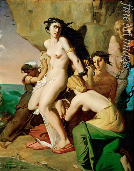 Chassériau Théodore - Andromeda Chained to the Rock by the Nereids