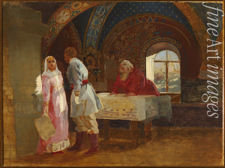Jacobi Valery Ivanovich - The Kiss Ceremony. Boyar Morozov, his Wife Yelena and Prince Serebrenni