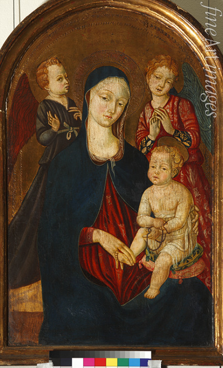 Matteo di Giovanni - Madonna mit Kind und zwei Engeln