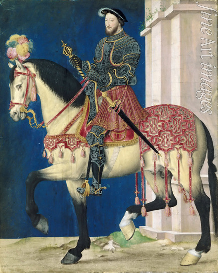 Clouet Jean - Portrait of Francis I (1494-1547), King of France, on the horseback