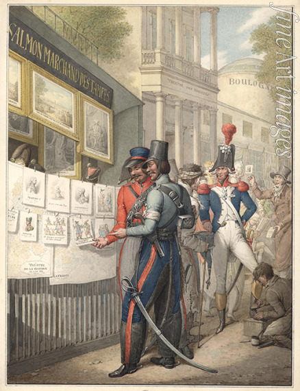Opiz Georg Emanuel - Russian Cossacks in Paris, 1814