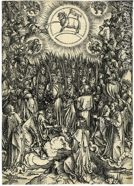 Dürer Albrecht - The hymn in adoration of the lamb. From Apocalypsis cum Figuris