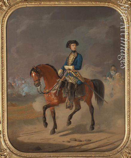 Lundh Henrik Theodor - Portrait of the King Charles XII of Sweden (1682-1718) on horseback