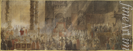 Desprez Louis-Jean - King Gustav III of Sweden Attending Christmas Mass in St Peter's Basilica in Vatican, 1783