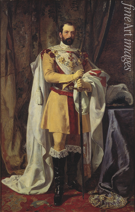 Höckert Johan Fredrik - Porträt von König Karl XV. von Schweden (1826-1872)
