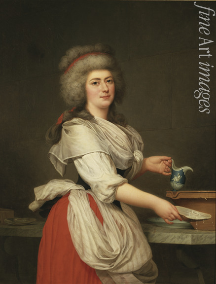 Wertmüller Adolf Ulrik - Madame Adélaïde Aughié, Freundin der Königin Marie Antoinette, als Milchmädchen in Trianon