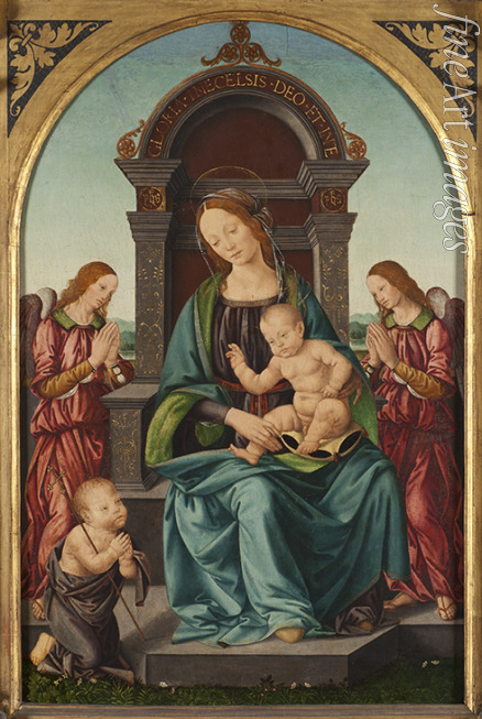 Lorenzo di Credi - Madonna und Kind mit dem Johannesknaben und zwei Engeln