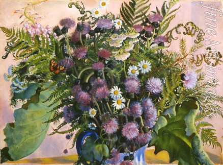 Kustodiev Boris Michaylovich - Finnish bunch of flowers