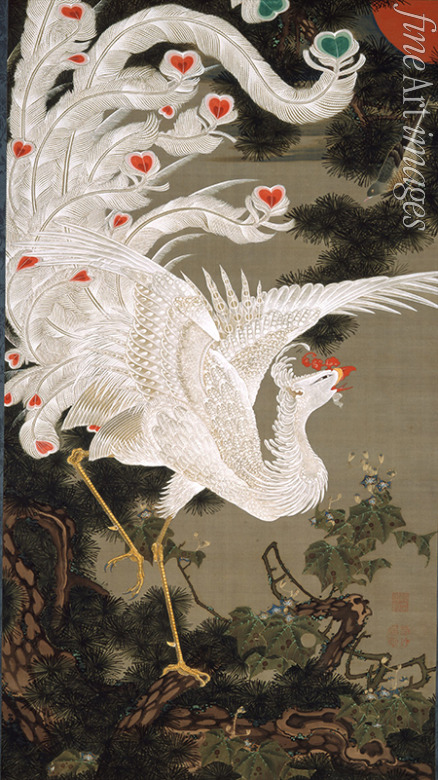 Jakuchu Ito - White Phoenix and Old Pine Tree