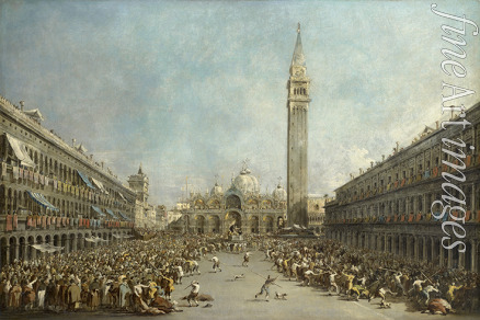 Guardi Francesco - Doge Alvise IV Mocenigo appears on St. Mark's Square