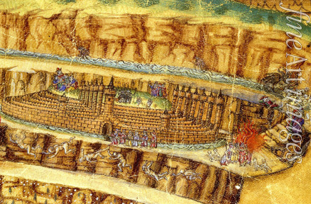 Botticelli Sandro - Inferno. (Die Hölle). Illustration zur Dante Alighieris Göttlicher Komödie (Detail)