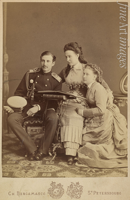 Bergamasco Charles (Karl) - Grand Duchess Alexandra Iosifovna, Grand Duke Nicholas Constantinovich and Grand Duchess Vera Constantinovna of Russia