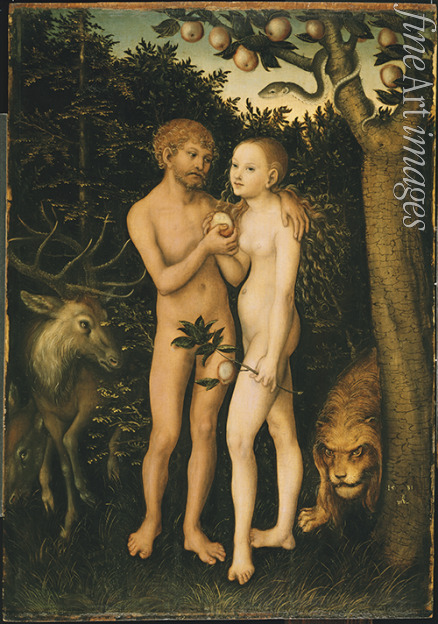 Cranach Lucas der Ältere - Adam und Eva im Paradies