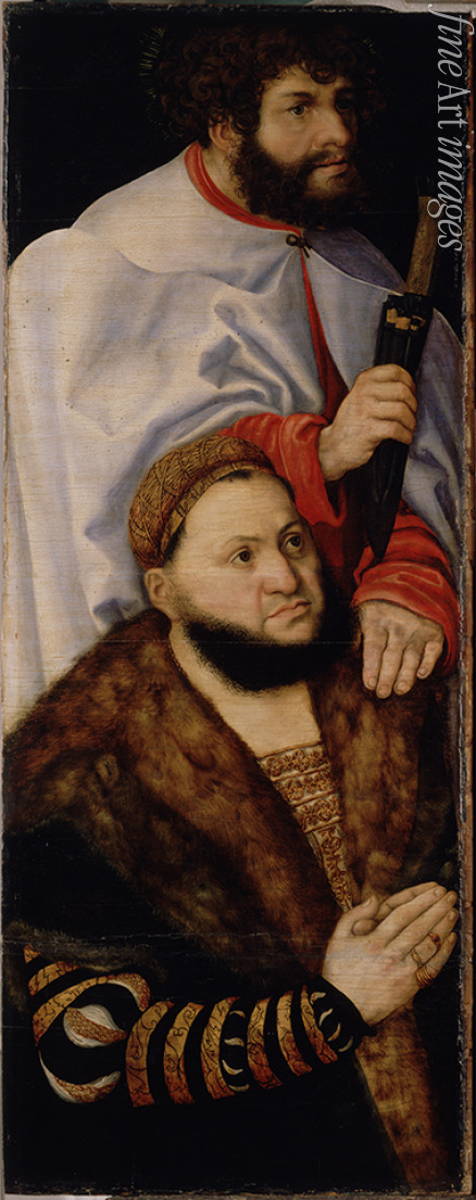 Cranach Lucas der Ältere - Marienaltarretabel, sogenannter Fürstenaltar (linker Flügel)