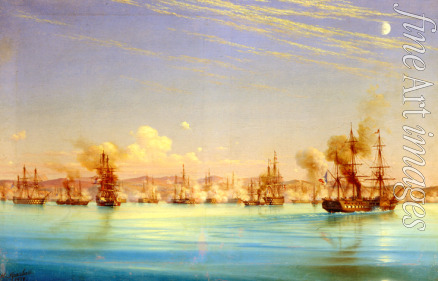 Krasovsky Nikolai Pavlovich - Bombardment of Sevastopol from the British-French squadron on 1854