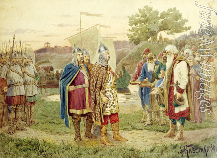 Kivshenko Alexei Danilovich - Grand Duke visiting a Slavic town on the IXth century