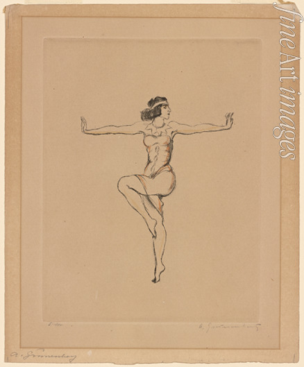 Grunenberg Arthur - Vera Fokina in the Ballet Cléopâtre by Michel Fokine