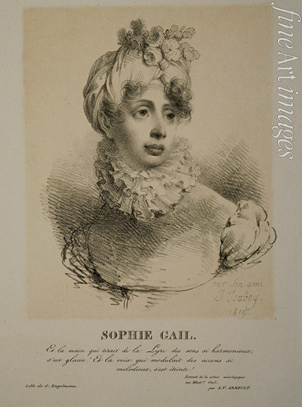 Isabey Louis Gabriel Eugène - Portrait of the singer and composer Edmée Sophie Gail (1775-1819)