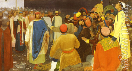 Ryabushkin Andrei Petrovich - Prince Gleb Svyatoslavich killed a Magus at the Novgorod veche