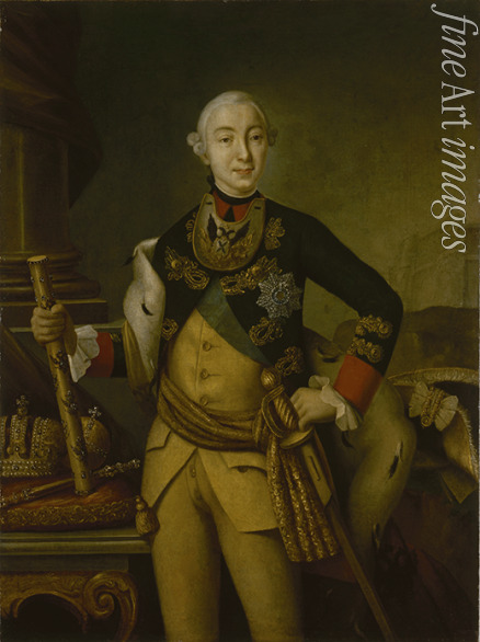 Pfandzelt Lucas Conrad - Porträt des Zaren Peter III. von Russland (1728-1762)
