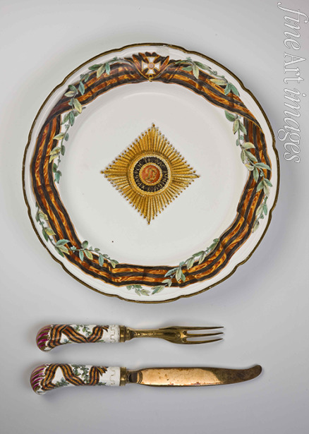Kozlov Gavriil Ignatievich - Dinner Plate. From the Service of the Order of Saint George the Victorious (Gardner Porcelain Factory)