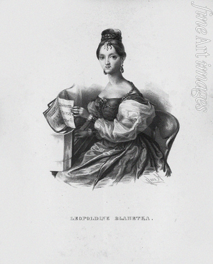 Unbekannter Künstler - Porträt von Komponistin Leopoldine Blahetka (1811-1887)