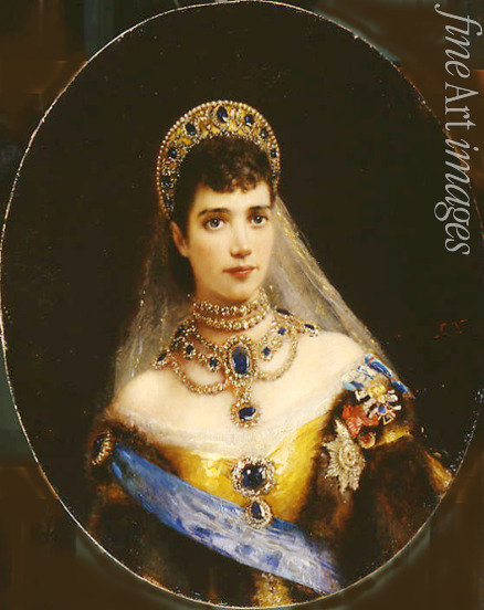 Makovsky Konstantin Yegorovich - Portrait of Empress Maria Feodorovna, Princess Dagmar of Denmark (1847-1928)