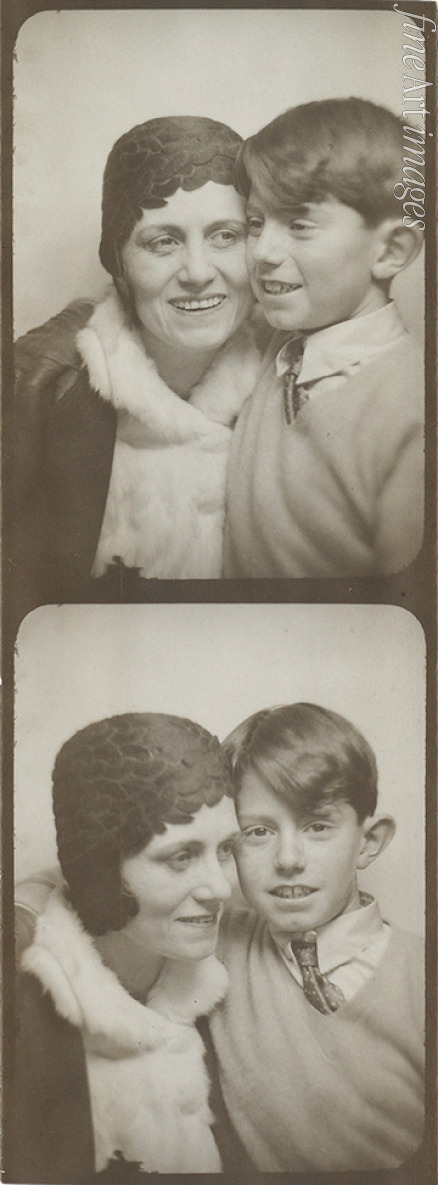 Anonymous - Two photos from an automatic photo booth: Olga and Paul Picasso