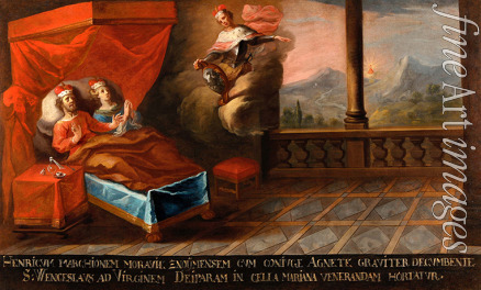 Unbekannter Künstler - Die Erscheinung des Heiligen Wenzel an Markgraf Vladislav Heinrich und seine Frau