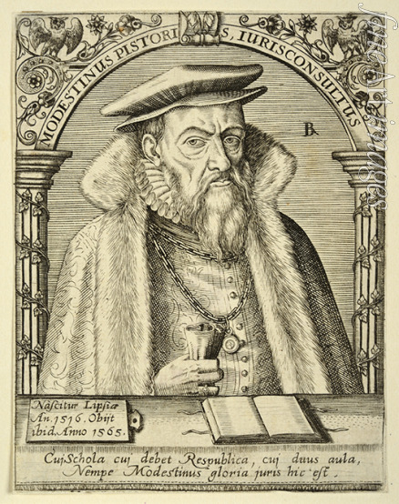 Boissard Robert - Portrait of Modestinus Pistoris (1516-1565)