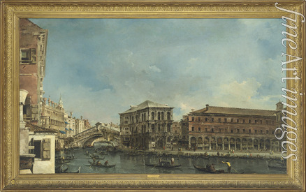 Guardi Francesco - Die Rialtobrücke mit Palazzo dei Camerlenghi in Venedig