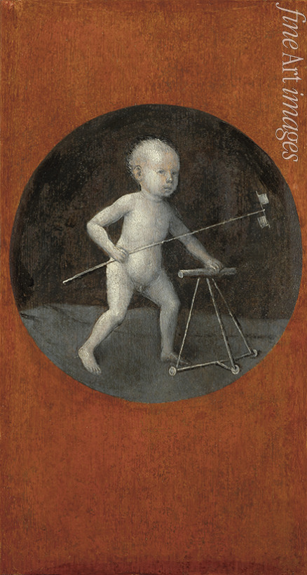 Bosch Hieronymus - Child with Pinwheel and Toddler Chair. (Reverse of Christ Carrying the Cross)