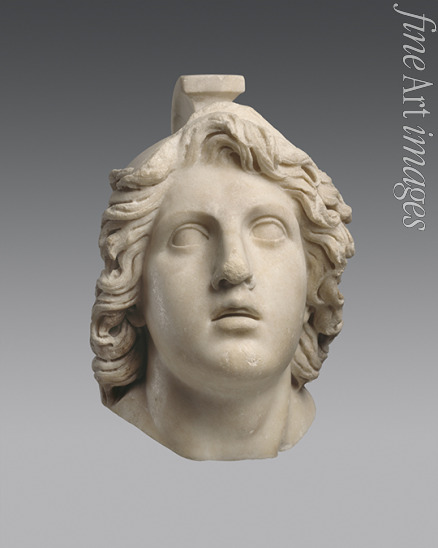 Art of Ancient Rome Classical sculpture - Head of Achilles (Roman copy from a Greek Original)