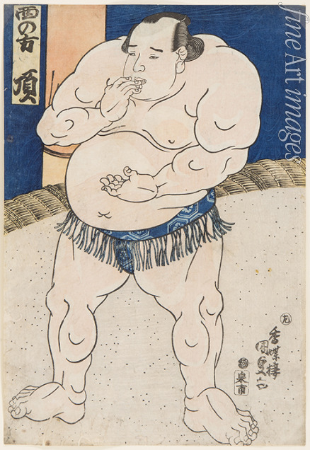 Kunisada (Toyokuni III.) Utagawa - Sumokämpfer Itadaki