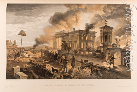 Simpson William - The burning of the Public Library and the Tower of the Winds in Sevastopol