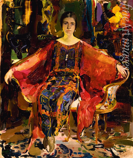 Malyavin Filipp Andreyevich - Portrait of the Ballerina Alexandra Balashova (1887-1979)