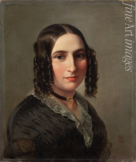 Oppenheim Moritz Daniel - Portrait of the composer Fanny Hensel née Mendelssohn (1805-1847)
