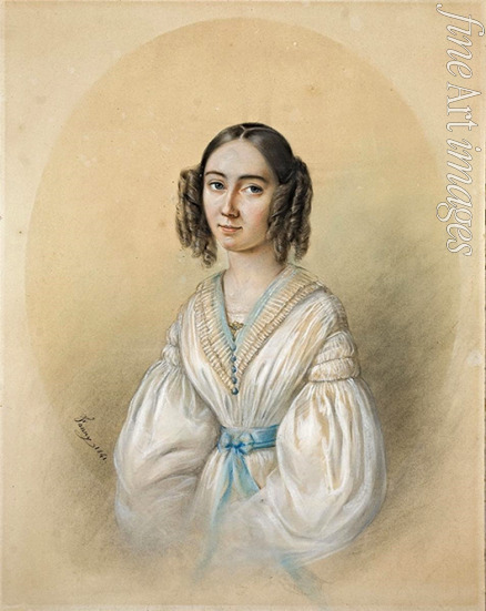 Hensel Wilhelm - Portrait of the composer Fanny Hensel née Mendelssohn (1805-1847)
