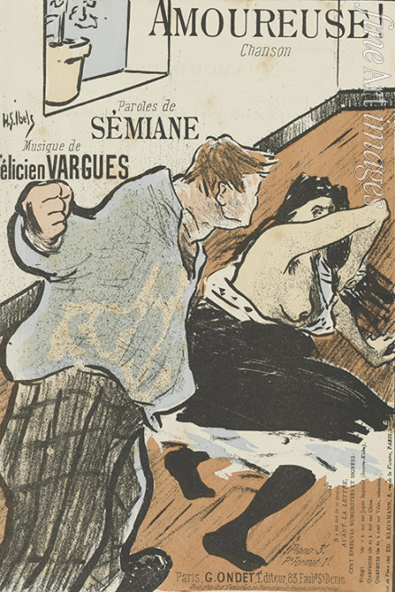 Ibels Henri Gabriel - Cover of the score of Amoureuse! by Félicien Vargues
