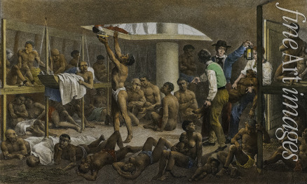 Rugendas Johann Moritz - Sklaven im Zwischendeck eines Sklavenschiffs