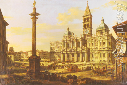 Bellotto Bernardo - Der Platz und die Kirche von Santa Maria Maggiore in Rom