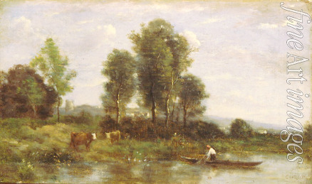 Corot Jean-Baptiste Camille - Landscape with a river