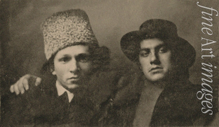 Unbekannter Fotograf - Wladimir Majakowski mit dem Verleger Georgi Kusmin