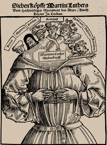 Brosamer Hans - Seven-Headed Luther (Der siebenköpfige Luther)